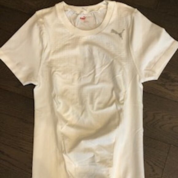 Puma Activewear Short Sleeve Crew Neck USP Compression Top White Sz L NWOT - Picture 4 of 4